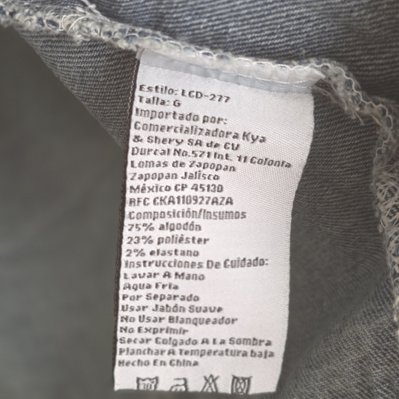 The Rolling Stones Denim Jacket with Iconic Tongue Logo - Blue & Pink - Picture 4 of 4